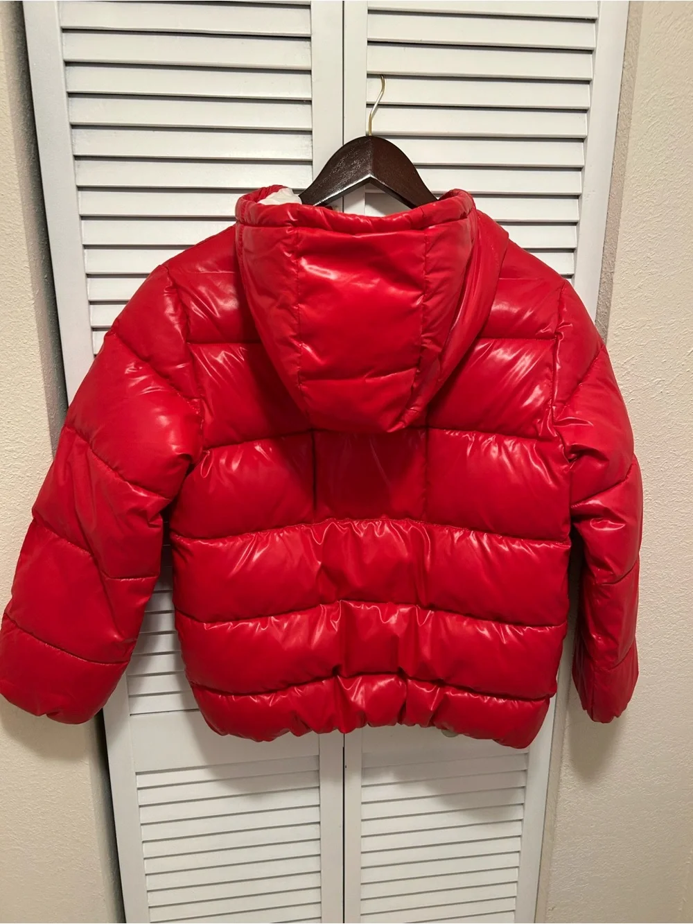 United Colors Of Benetton Bright Red Puffer Jacket with Hood